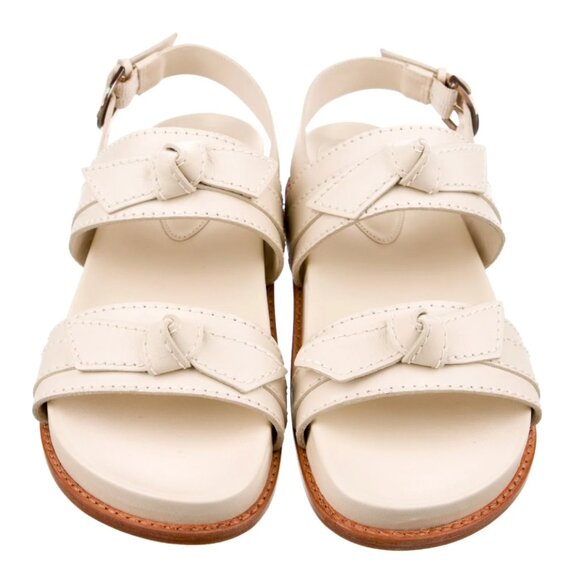 Alexandre Birman. Leather Colorblock Pattern Slingback Sandals - Picture 3 of 5